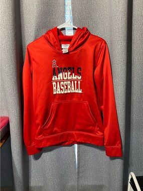 MLB Los Angeles Angels Red Hoodie with Front Pocket